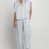 Greek Archaic Kori Roots Silky Trouser Silver Online