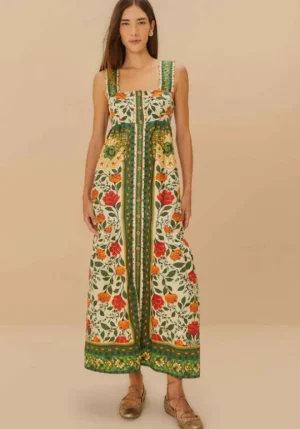 Farm Rio Sand Garden Tapestry Maxi Dress Online