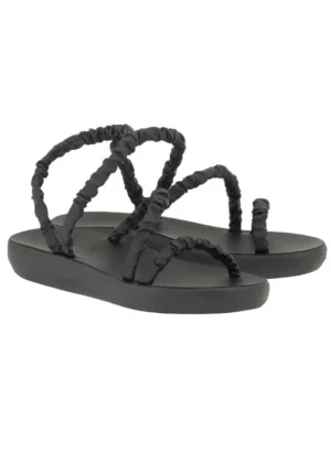 Ancient Greek Sandals Scrunchie Eleftheria Sandals Black Online