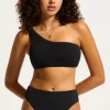 Seafolly Seadive One Shoulder Bikini Black Hot