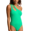Seafolly Seadive One Shoulder Keyhole Swimsuit Jade Sale