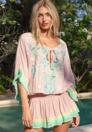 Miss June Sejla Kaftan Pink Sale