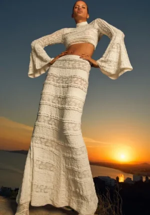 Charo Ruiz Shir Skirt White Outlet