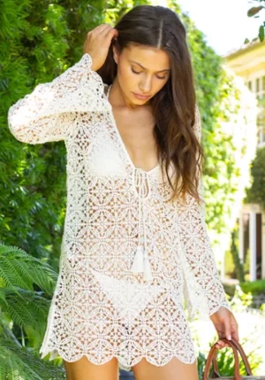 Honorine Short Mirabelle Kaftan Off White Best