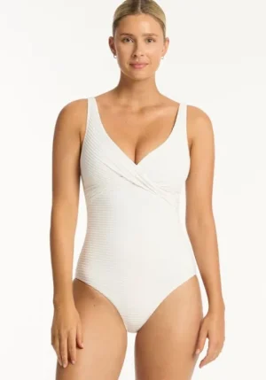 Sea Level Spinnaker Cross Front Swimsuit Online