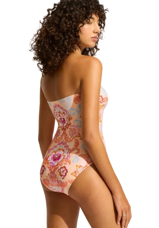 Seafolly Spring Festival Bandeau Swimsuit Nectar Sale