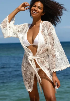 Naia Beach St Tropez Lace Kimono Hot
