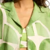 Seafolly Sunray Cropped Shirt Sage SunraySage Fashion