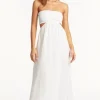 Sea Level Sunset Bandeau Dress White Clearance