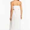 Sea Level Sunset Bandeau Dress White Clearance