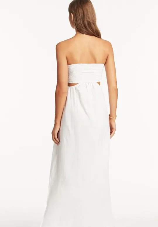 Sea Level Sunset Bandeau Dress White Clearance