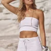 Sea Level Sunset Beach Bandeau Top White Clearance