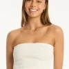Sea Level Sunset Beach Bandeau Top White Clearance