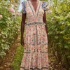 Farm Rio Superbloom Tapestry Maxi Dress New
