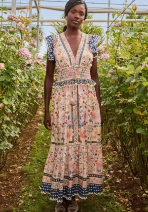 Farm Rio Superbloom Tapestry Maxi Dress New