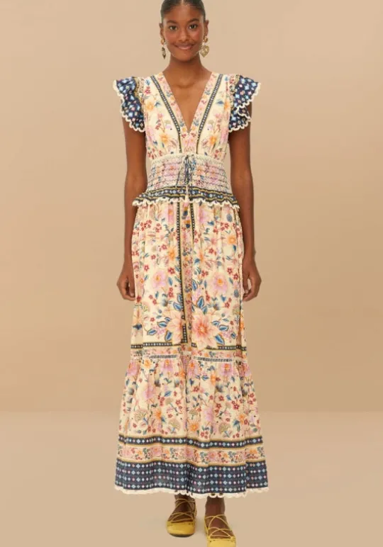 Farm Rio Superbloom Tapestry Maxi Dress New