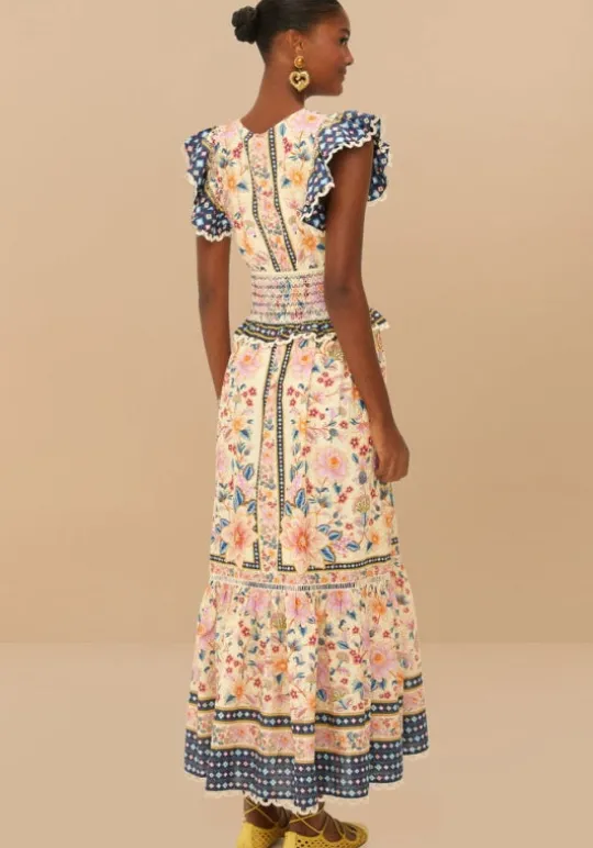 Farm Rio Superbloom Tapestry Maxi Dress New