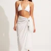 Seafolly Textured Cotton Beach Wrap Sarong White Fashion