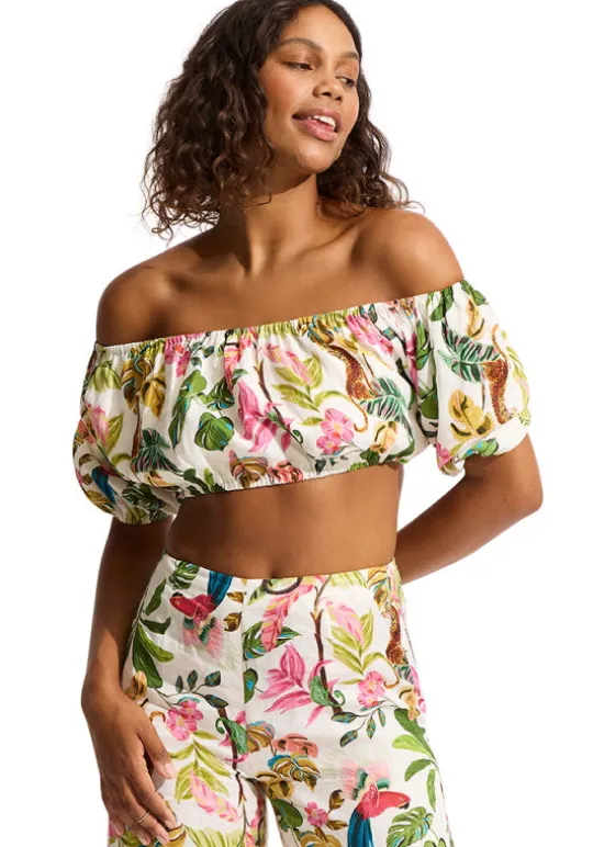 Seafolly Tropica Off Shoulder Top Sale