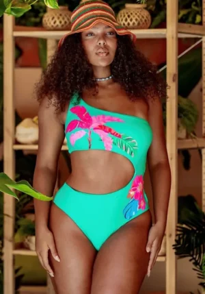 Seafolly Tropica One Shoulder Cut Out Swimsuit Sale