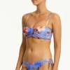 Sea Level Twist Bandeau Bikini Blue Hawaii Best