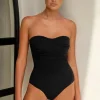 JETS Swimwear Twist Bandeau DD Swimsuit Black Outlet