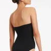 JETS Swimwear Twist Bandeau DD Swimsuit Black Outlet