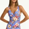 Sea Level Twist Front Swimsuit Blue Hawaii Hot