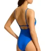Seafolly V Neck Swimsuit Azure Fashion