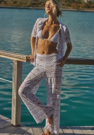 PQ Swim Lace Pants Waterlily Best