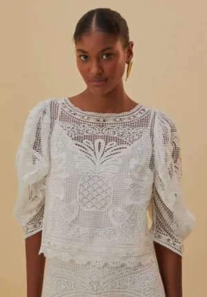 Farm Rio Guipire Blouse White Online