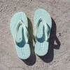 Sleepers Wide Strap Flip Flops Mint New