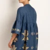 Greek Archaic Kori Windmill Mini Dress Indigo Clearance