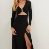 Vix Swimwear Yarin Long Dress Black New