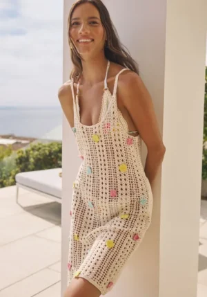 PQ Swim Zoie Flower Cover Up Ivory Fashion